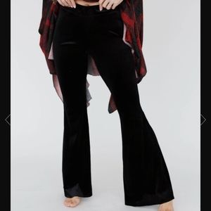 NWT Three Bird Nest Cher Velvet Flare Pants XL